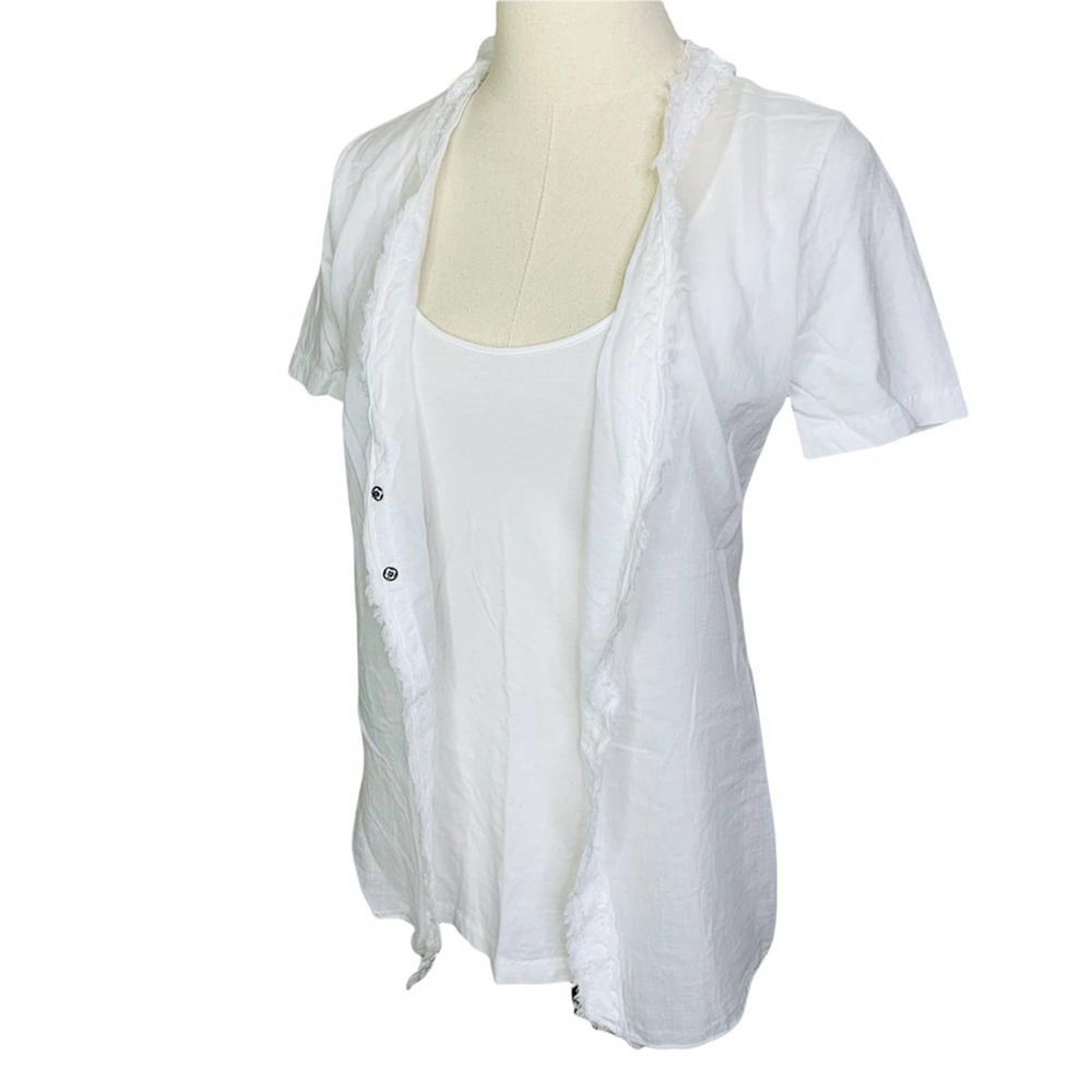 European Culture Xs White Blouse Layered Shirt 893 View 5